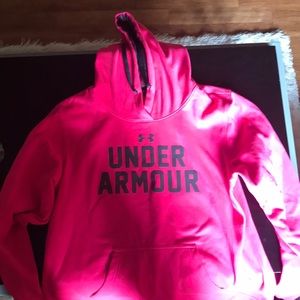 Pink and grey Under Armour sweatshirt